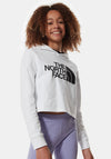 The North Face Girls Cropped Large Logo Hoodie, White