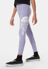The North Face Girls Large Logo Leggings, Sweet Lavender