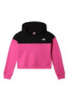 The North Face Girls Drew Peak Cropped Hoodie, Linara Pink