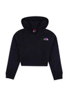 The North Face Girls Drew Peak Cropped Hoodie, Black Multi