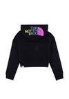 The North Face Girls Drew Peak Cropped Hoodie, Black Multi