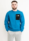 The North Face Tech Crewneck Sweatshirt, Banff Blue & TNF Black