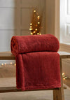 The Lyndon Company Teddington Super Soft Throw, Oxblood
