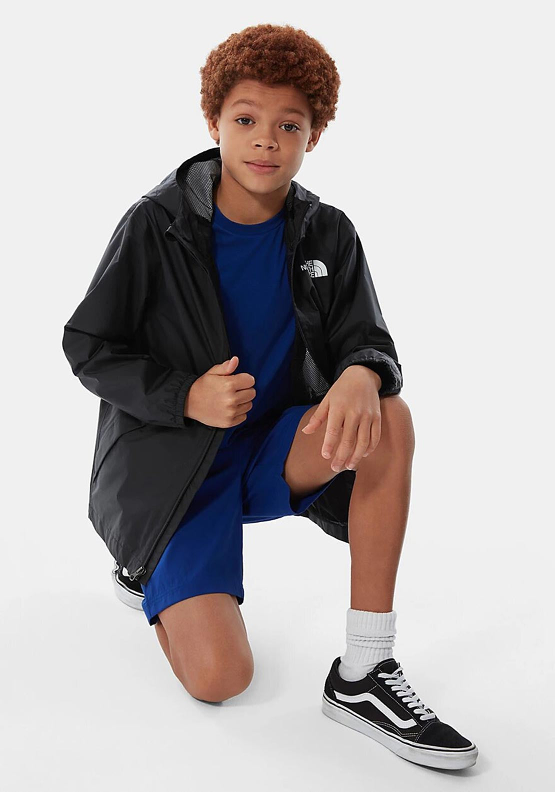 The North Face Boys Zipline Rain Jacket, Black