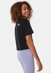 The North Face Girls Cropped T-Shirt, Black