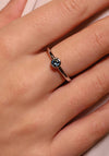 Ti Sento Milano Blue Solitaire Ring, Silver Size 58