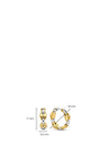 Ti Sento Milano Coffee Bean Hoop Earrings, Silver & Gold