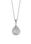 Ti Sento Crystal Flowerbud Necklace, Silver