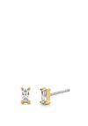Ti Sento Baguette Cut Cubic Zirconia Earrings, Gold