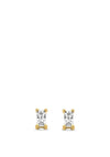 Ti Sento Baguette Cut Cubic Zirconia Earrings, Gold