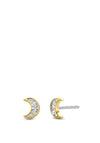Ti Sento Crescent Moon Stud Earrings, Gold