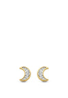 Ti Sento Crescent Moon Stud Earrings, Gold