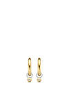 Ti Sento CZ Charms Hoop Earrings, Gold