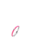 Ti Sento Milano Enamelled Fuchsia Stone Ring, Silver Size 54