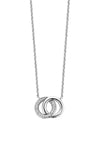 Ti Sento Intertwining Circles Necklace, Silver