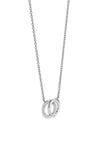 Ti Sento Intertwining Circles Necklace, Silver