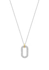 Ti Sento Loop Earrings & Pave Necklace Set