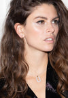 Ti Sento Loop Earrings & Pave Necklace Set