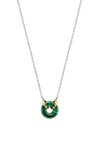 Ti Sento Malacite Stone Doughnut Necklace, Green