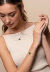 Ti Sento Malacite Stone Doughnut Necklace, Green
