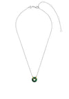 Ti Sento Malacite Stone Doughnut Necklace, Green