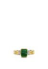 Ti Sento Malacite Stone Ring, Green