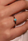 Ti Sento Milano Turquoise Round Stone Ring, Silver