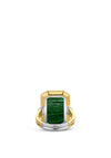 Ti Sento Milano Rectangular Malacite Stone Ring, Green