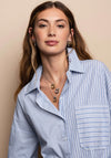Ti Sento Ribbed Circle Necklace, Silver