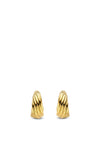 Ti Sento Ribbed Dome Earrings, Gold