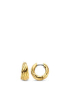 Ti Sento Ribbed Dome Earrings, Gold