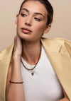 Ti Sento  Tiger Eye Doughnut Necklace, Brown