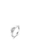 Ti Sento Trio Cubic Zirconia Ring, Silver Size 56
