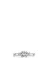 Ti Sento Trio Cubic Zirconia Ring, Silver Size 56