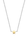 Ti Sento Two-Tone Star Necklace, Silver