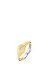 Ti Sento White Zirconia Centrepiece Ring, Gold