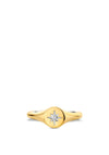 Ti Sento Milano White Zirconia Centrepiece Ring, Gold