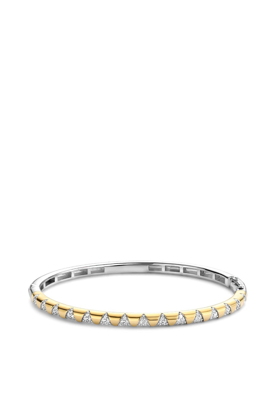 Ti Sento  Zig-Zag Lines Bangle, Silver