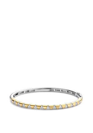 Ti Sento  Zig-Zag Lines Bangle, Silver