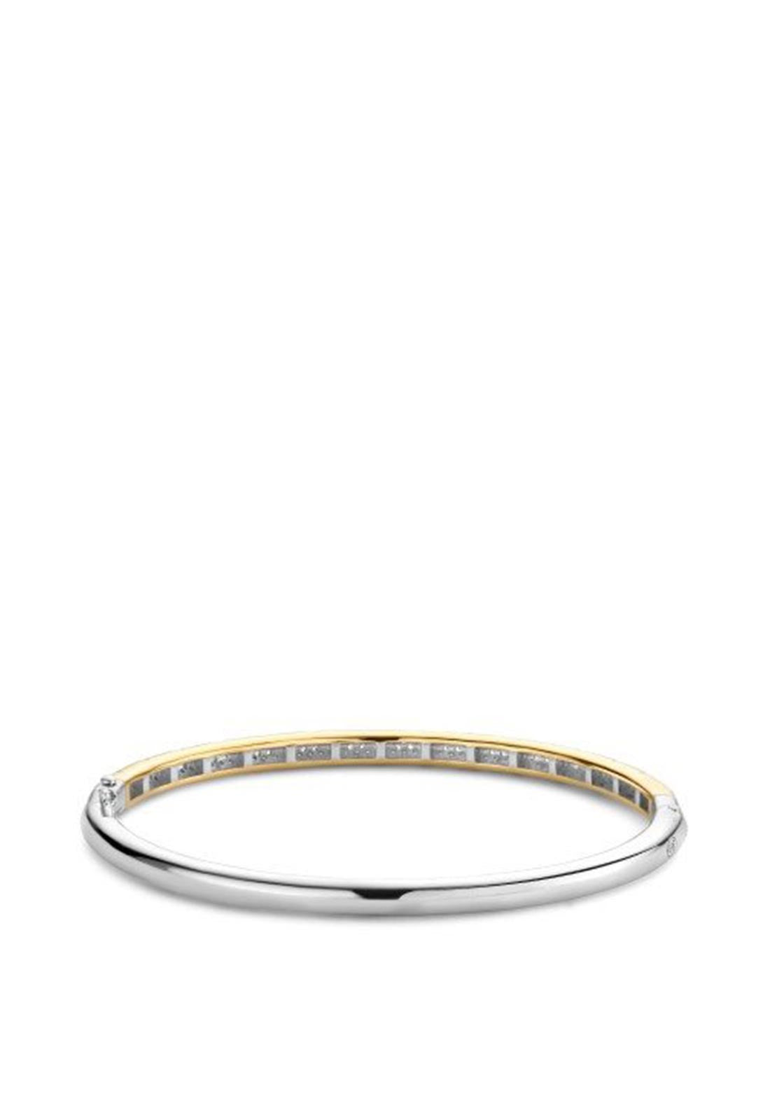 Ti Sento  Zig-Zag Lines Bangle, Silver