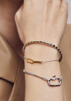 Ti Sento  Zig-Zag Lines Bangle, Silver