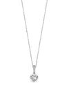 Ti Sento Zirconia Pendant Necklace, Silver