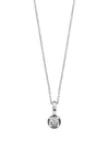 Ti Sento Zirconia Pendant Necklace, Silver