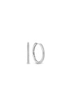 Ti Sento Jewel Oval Hoop Earrings, Silver