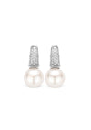 Ti Sento Drop Pendant Pearl Earrings, Silver