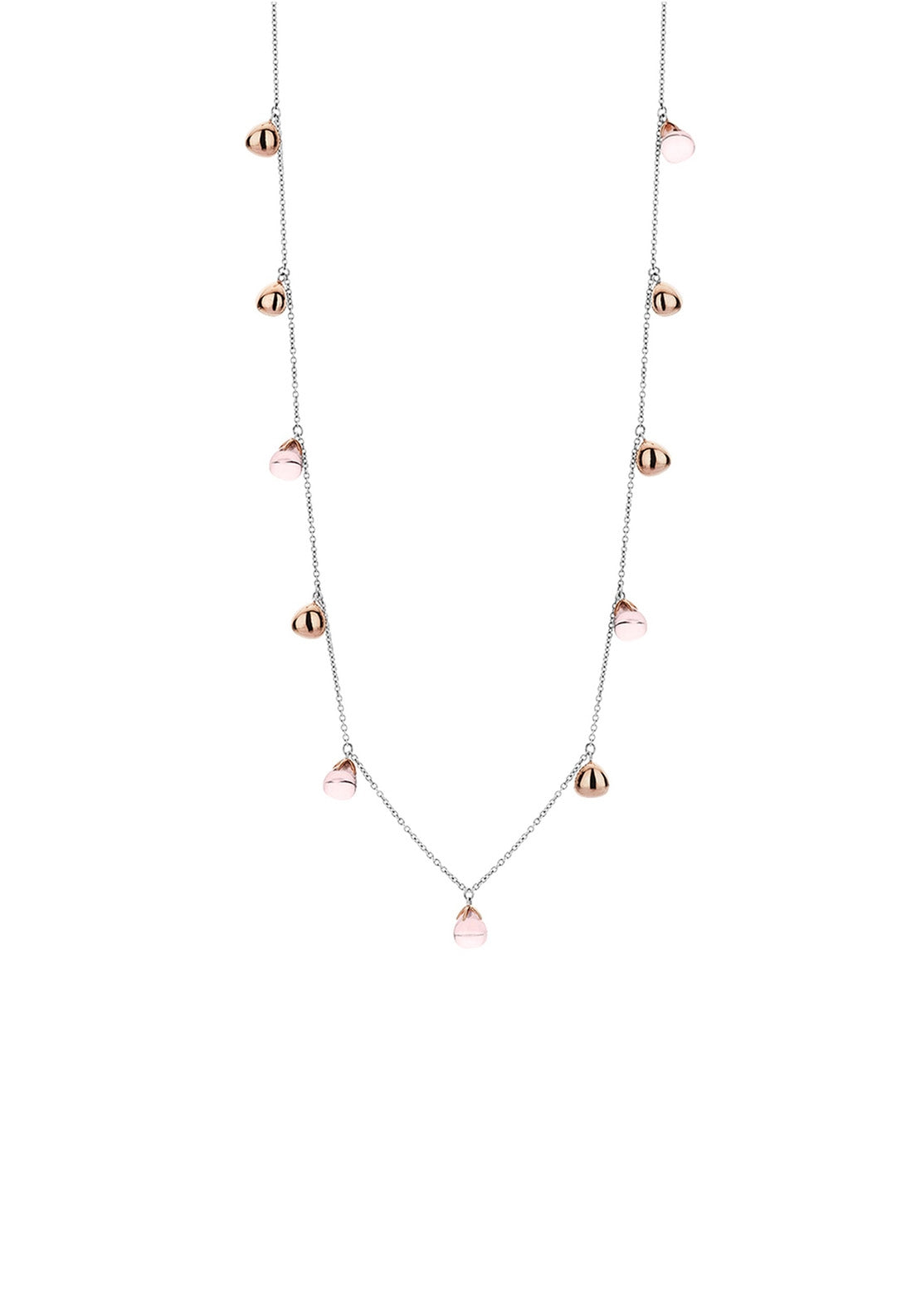 Ti Sento Rosebuds Necklace, Silver