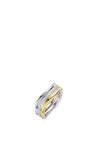 Ti Sento Milano Cubic Zirconia Trio Wave Ring, Silver & Gold Size 58