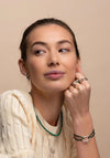 Ti Sento Milano Wave Hoop Earrings, Silver