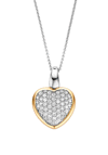 Ti Sento Crystal Love Heart Pendant Necklace, Gold