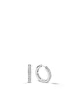 Ti Sento Milano Zirconia Encrusted Hoop, Silver
